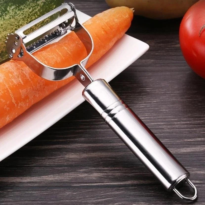 Professional Stainless Steel Julienne Peeler - Multi-Function Vegetable Grater