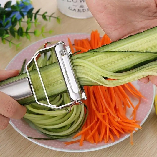 Professional Stainless Steel Julienne Peeler - Multi-Function Vegetable Grater