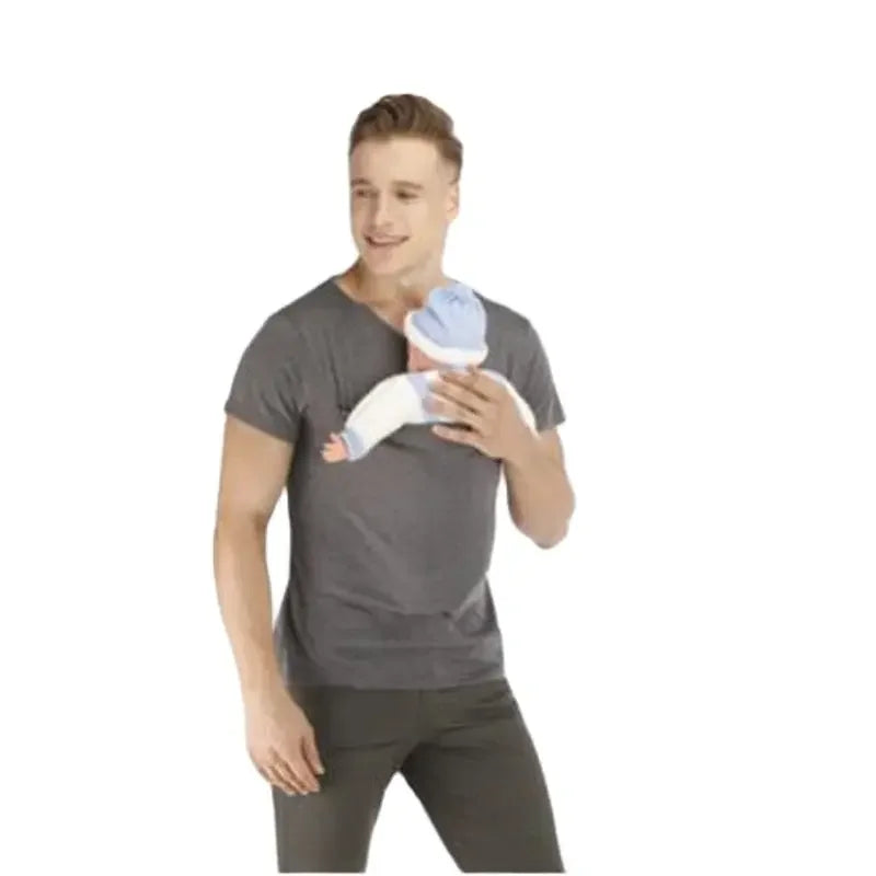 Men's Baby Carrier Safety Kangaroo Pocket Shirt