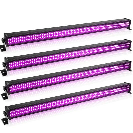 Yiflamefly 4Pcs 80W LED Wall Washer Light Bar 336LED SMD RGBW Stage Light 7000lm Outdoor Lighting For Party Yard Garden Building