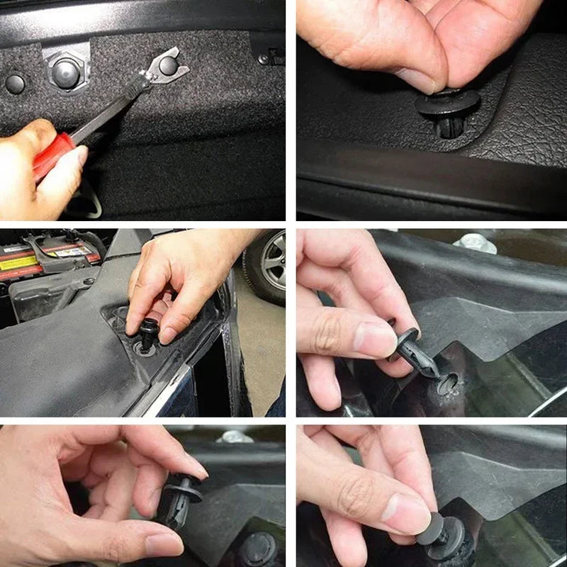 Car Retainer Clips - 190 Pcs, 6 Sizes, Auto Push Pin Rivets Clip Fasteners