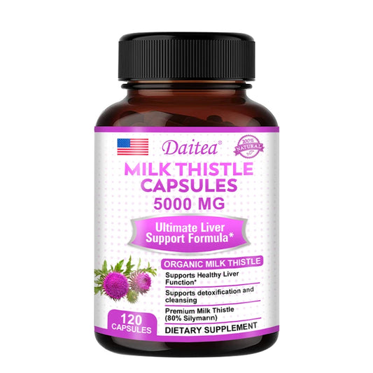 Natural Milk Thistle Supplement - with Dandelion Root, Detoxification, Liver Health, Liver Function Support, Antioxidant