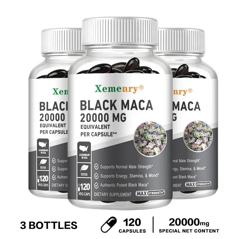 Black Maca Root - Increases Energy, Endurance and Muscle Mass, Improves Mood and Performance