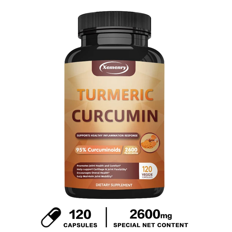 Turmeric Powder Curcumin Supplement Contains 95% Curcumin and Black Pepper Extract
