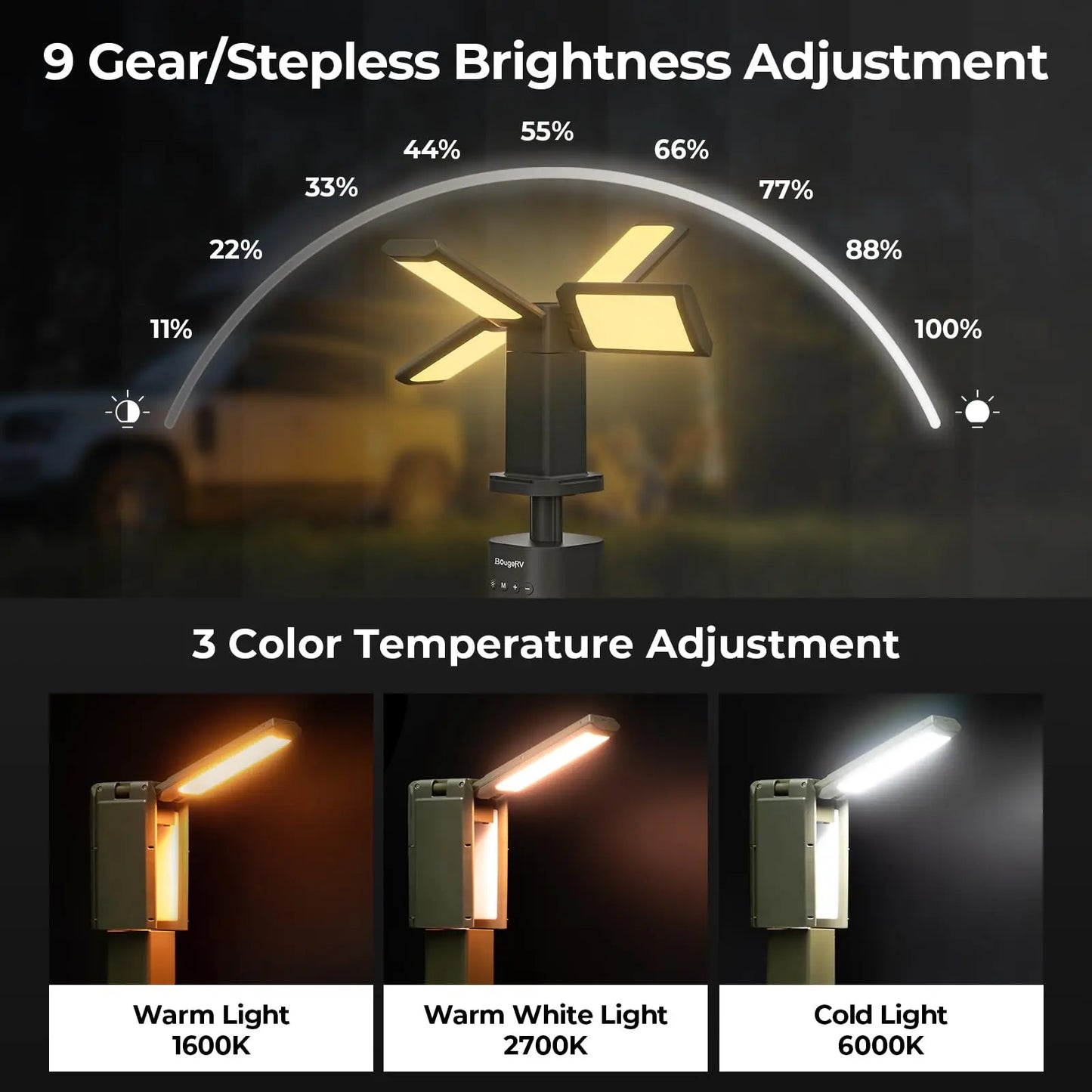 Telescopic Camping Light Rechargeable