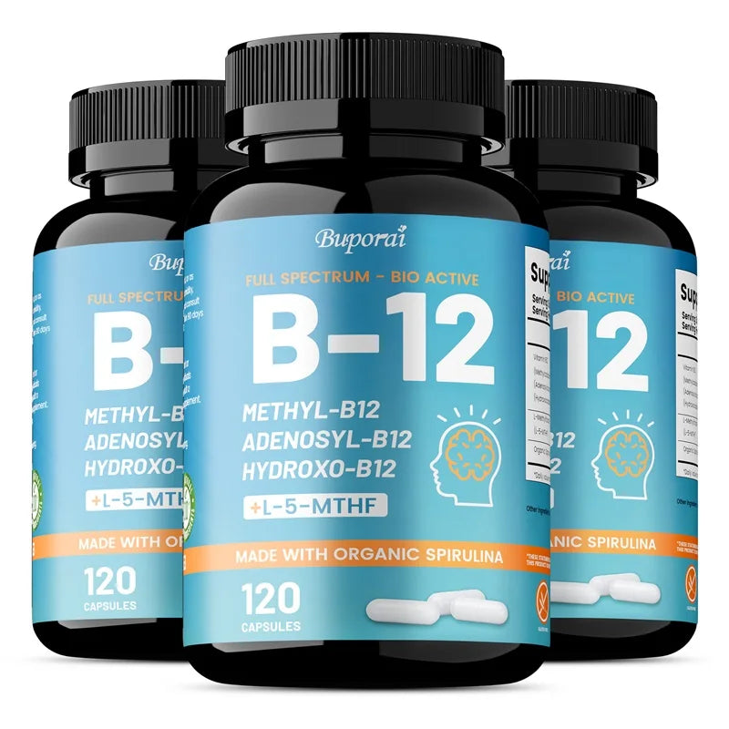 Vitamin B12 - Supports Energy, Focus, Mood, Improves Energy Levels, Thinking, Nervous System, Relieves Fatigue