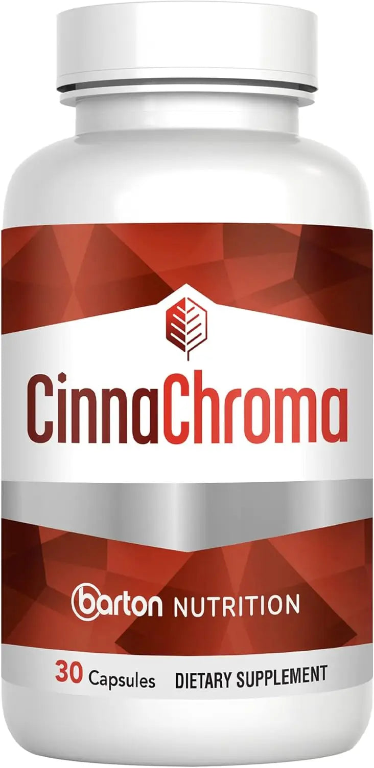 Cinnamon Bark Extract, Chromium Picolinate, and Vanadium Supplement, Supports Metabolic and Cardiovascular Health, 30 Capsules