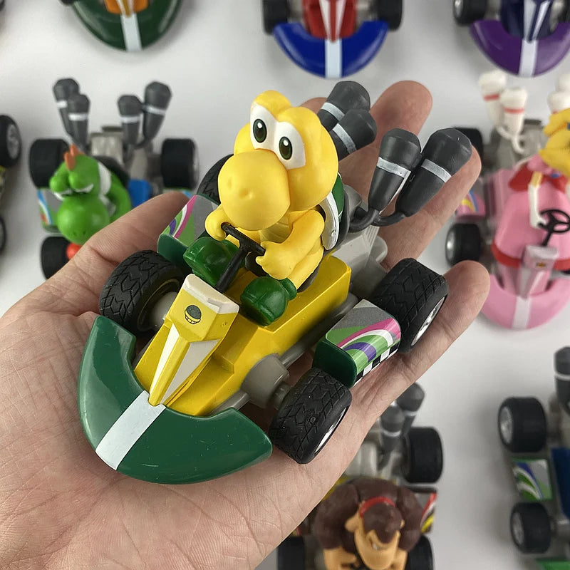 New Super Mario Series Karting Mario Bros Luigi Yoshi Donkey Kong Action Figure Toys Pull Back Car Kids Gifts hot