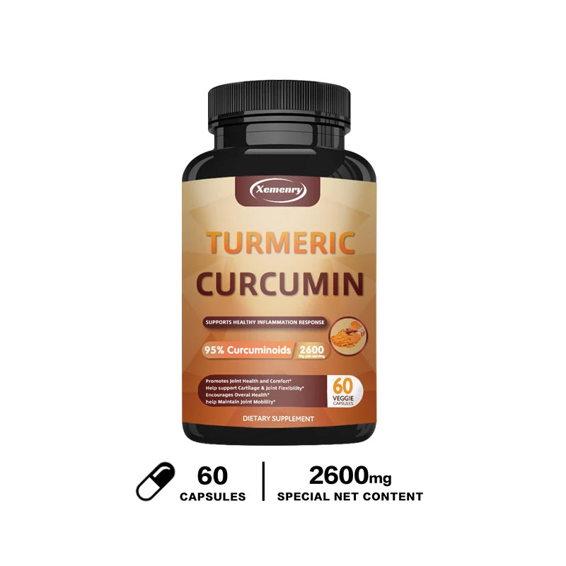 Turmeric Powder Curcumin Supplement Contains 95% Curcumin and Black Pepper Extract