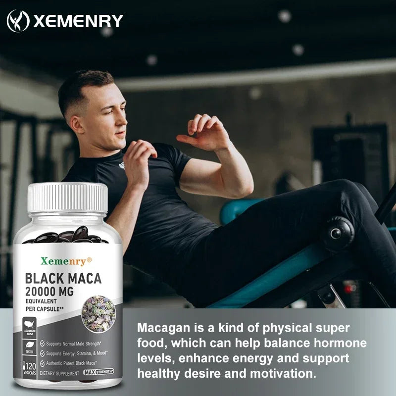 Black Maca Root - Increases Energy, Endurance and Muscle Mass, Improves Mood and Performance