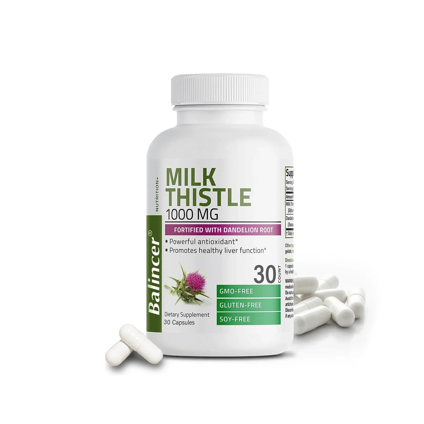 Milk Thistle Dandelion Root Supplement - Liver Health Support, Antioxidant Support, Detoxification, 120 Capsules