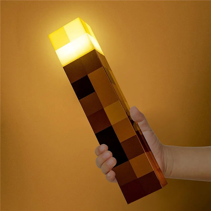 11.5 Inch Brownstone Torch Led Night Light USB Charging Desk Light Game Room Bedroom Decoration Lamp Kids Birthday Gift Toy Lamp