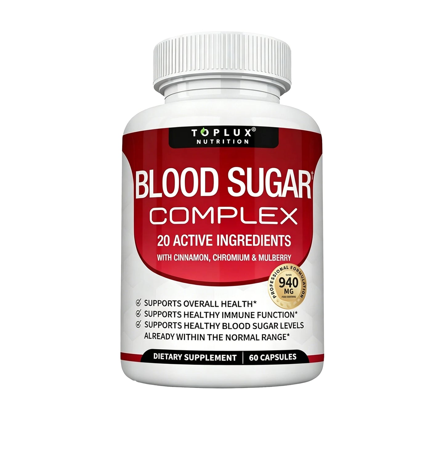 Premium Blood Sugar Complex Supplement Supports Healthy Blood Sugar Levels Already Within Normal Range 60 Blood Sugar Capsules