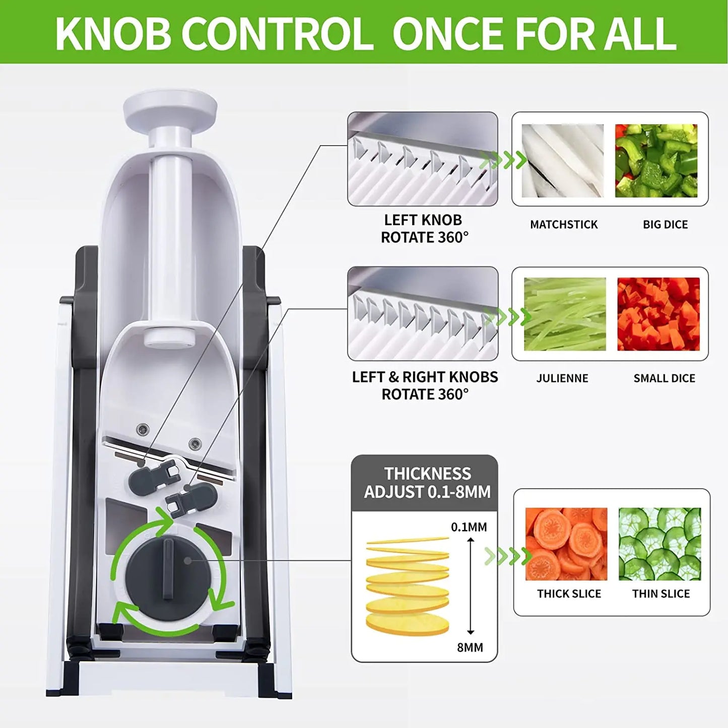 5 In 1 Safe Mandoline Slicer