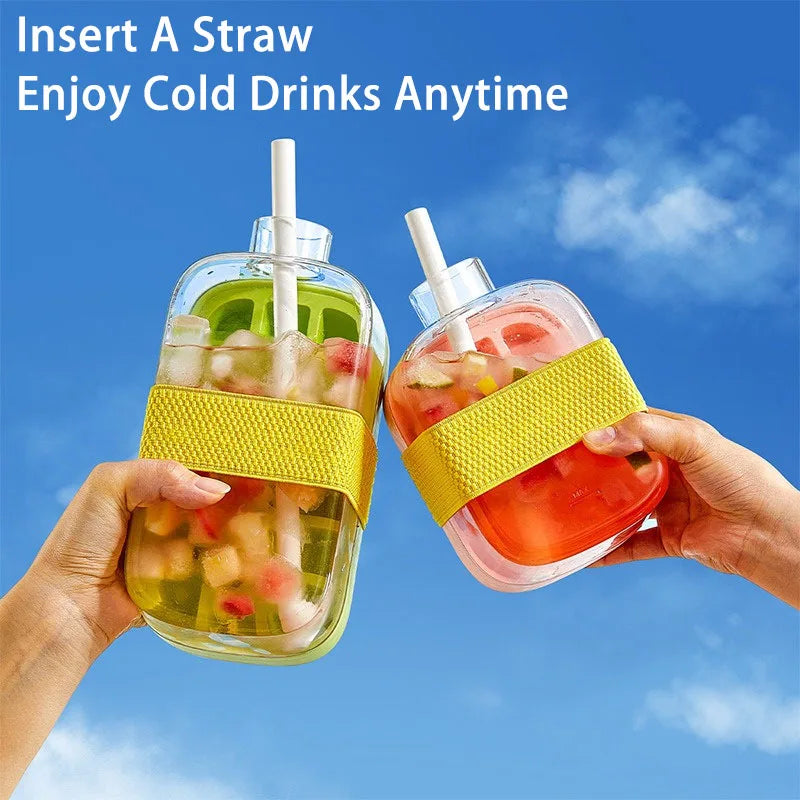 Cool Summer Ice Bottle – Ice Cube Refreshing Drink Bottle