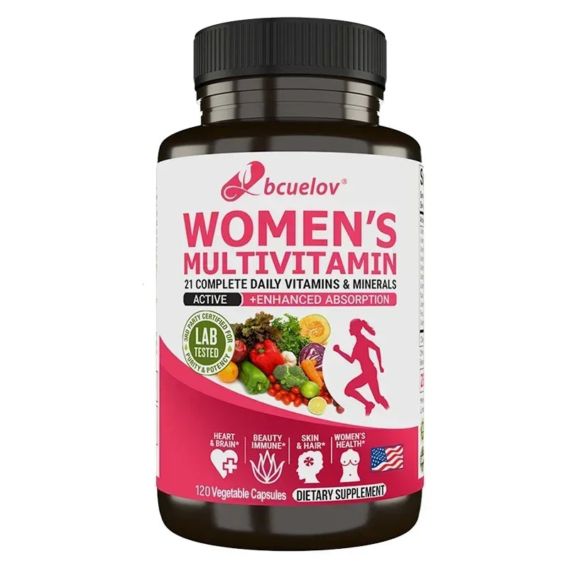 Women's Multivitamin - Overall Health and Immune Support, Bone, Heart, Muscle, Skin Health, Vitamins A, D, C, E, K, B1, B2, B12