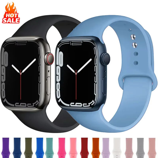 Premium Silicone Apple Watch Band - Sport Strap for All Series (38-49mm)