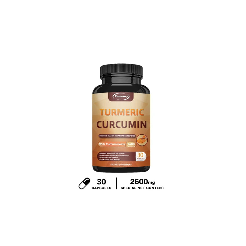 Turmeric Powder Curcumin Supplement Contains 95% Curcumin and Black Pepper Extract