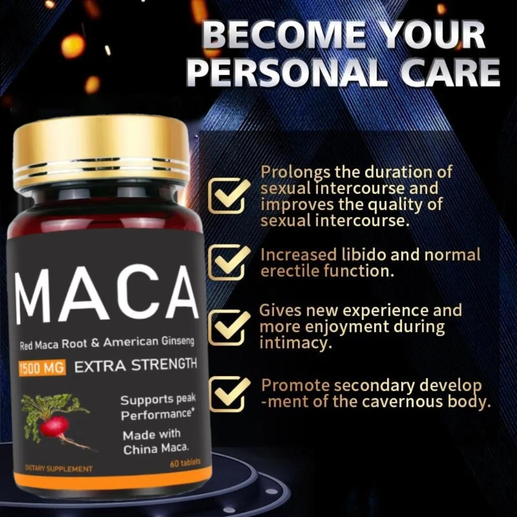 Comprimés originaux d'ashwagandha, de ginseng et de maca, complément masculin, gélules pour l'immunité des hommes