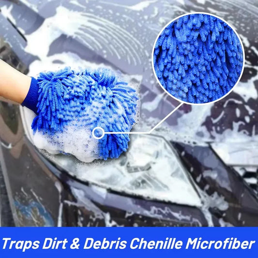 Chenille Plush Gloves for Car Cleaning - Premium Quality