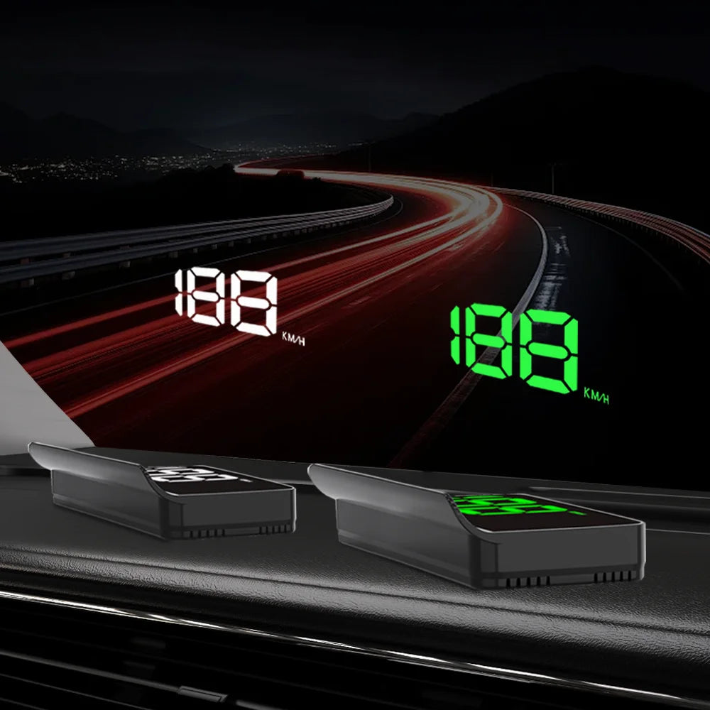 KWHUD K1 HUD Head-up Display Car GPS Digital Speedometer Universal Speed Windshield Projector Plug&Play Auto Electronic Devices