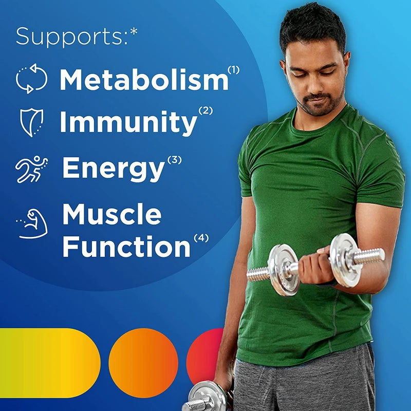 Men's multivitamin/multimineral supplement with vitamin D3, B vitamins and antioxidants to support fat metabolism