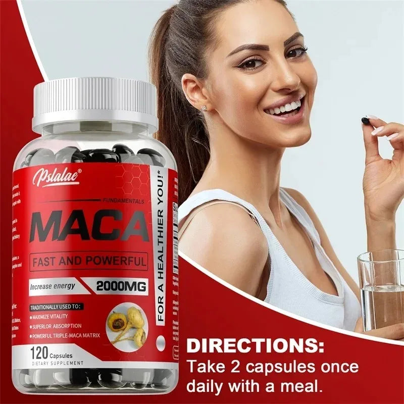 Maca Root Supplement - Builds Muscle and Strength, Maximize Vitality and Performance