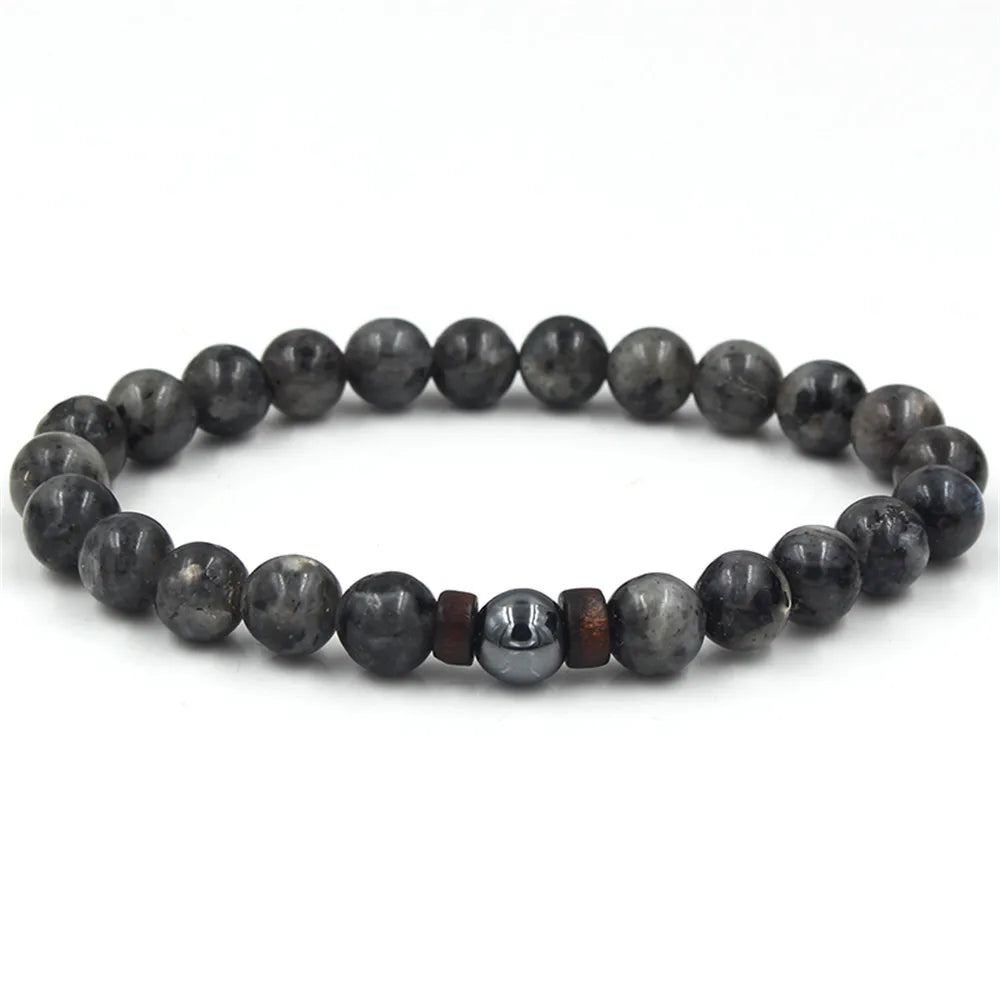 Volcanic Lava Stone Buddha Bracelet - Natural Healing Energy Jewelry