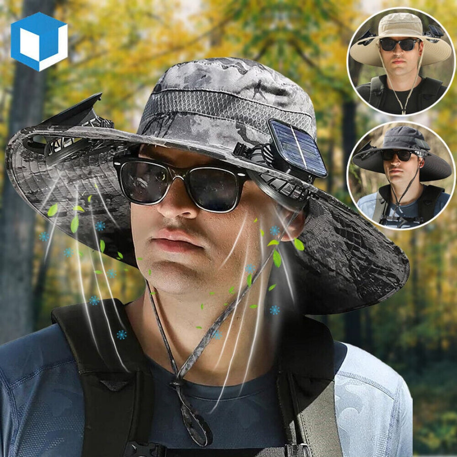 UPF 50+ Solar Fan Sun Hat