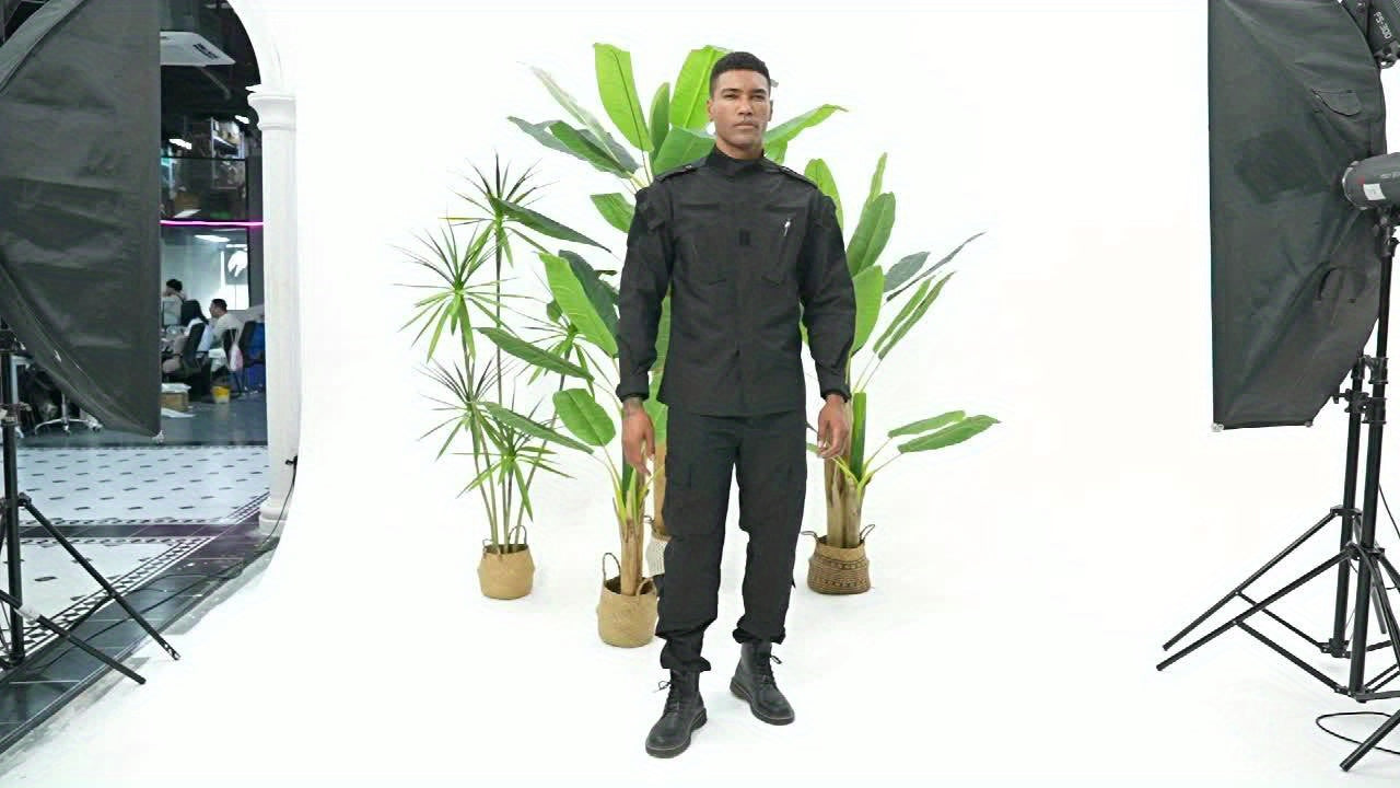 Men's Tactical Combat Jacket And Pant Set Ripstop Military Uniform Outdoor Hunting Paintball Airsoft Casual Clothes, Mechanic, Technician, And Construction Worker Suits, Outdoor Work Pants, Work Uniforms, Military Outfit for