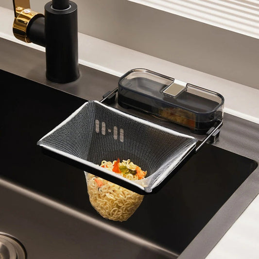 Mounted Kitchen Drain Filter With Collapsible Basket