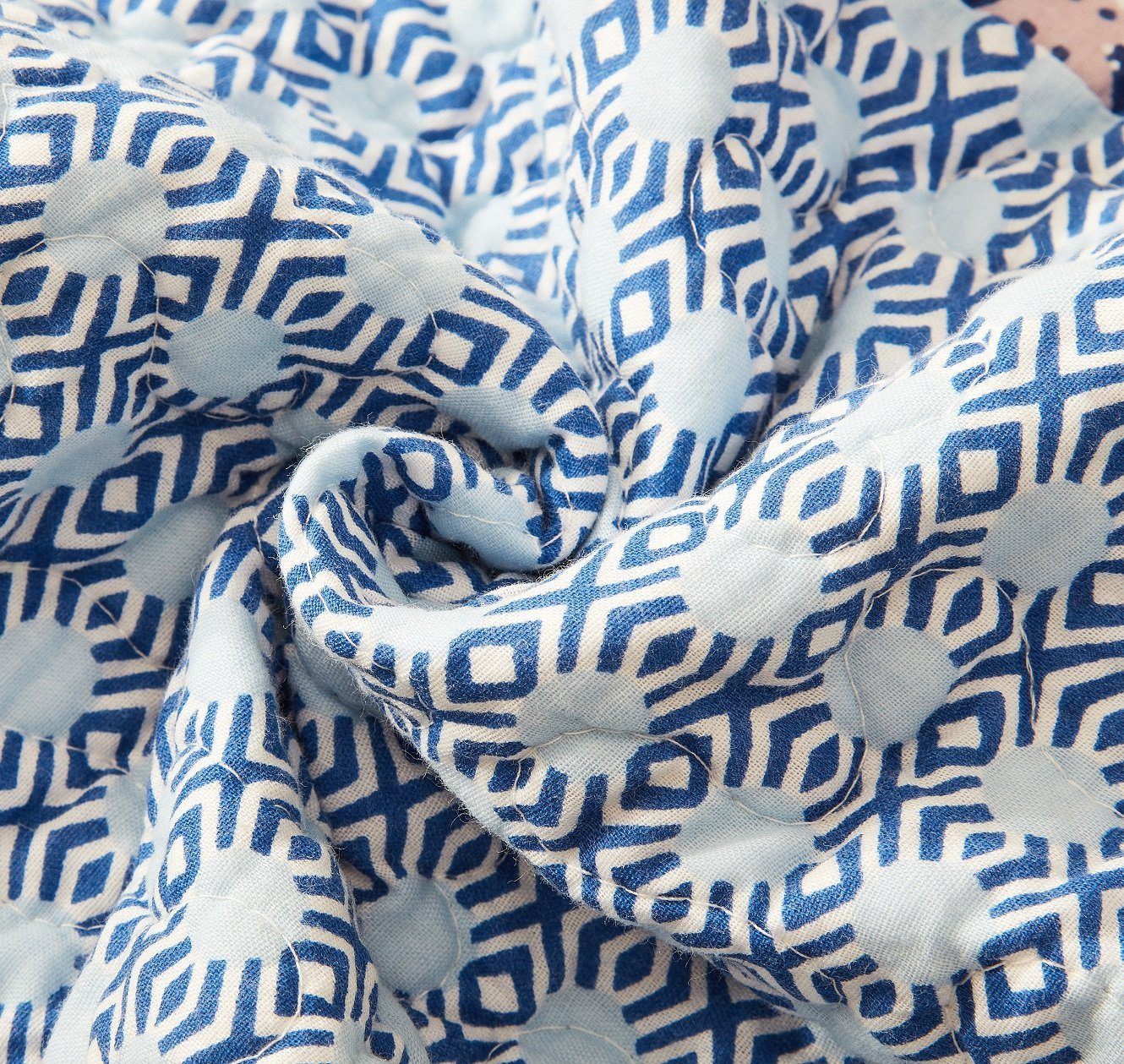 DaDa Bedding Mediterranean Blue Mint Green Patchwork Quilted Bedspread Set (JHW-884)