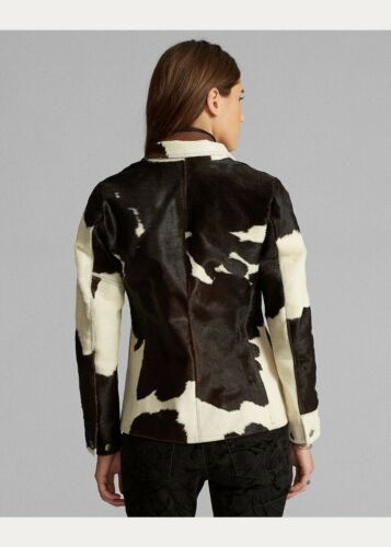 Cowhide Leather Blazer For Women