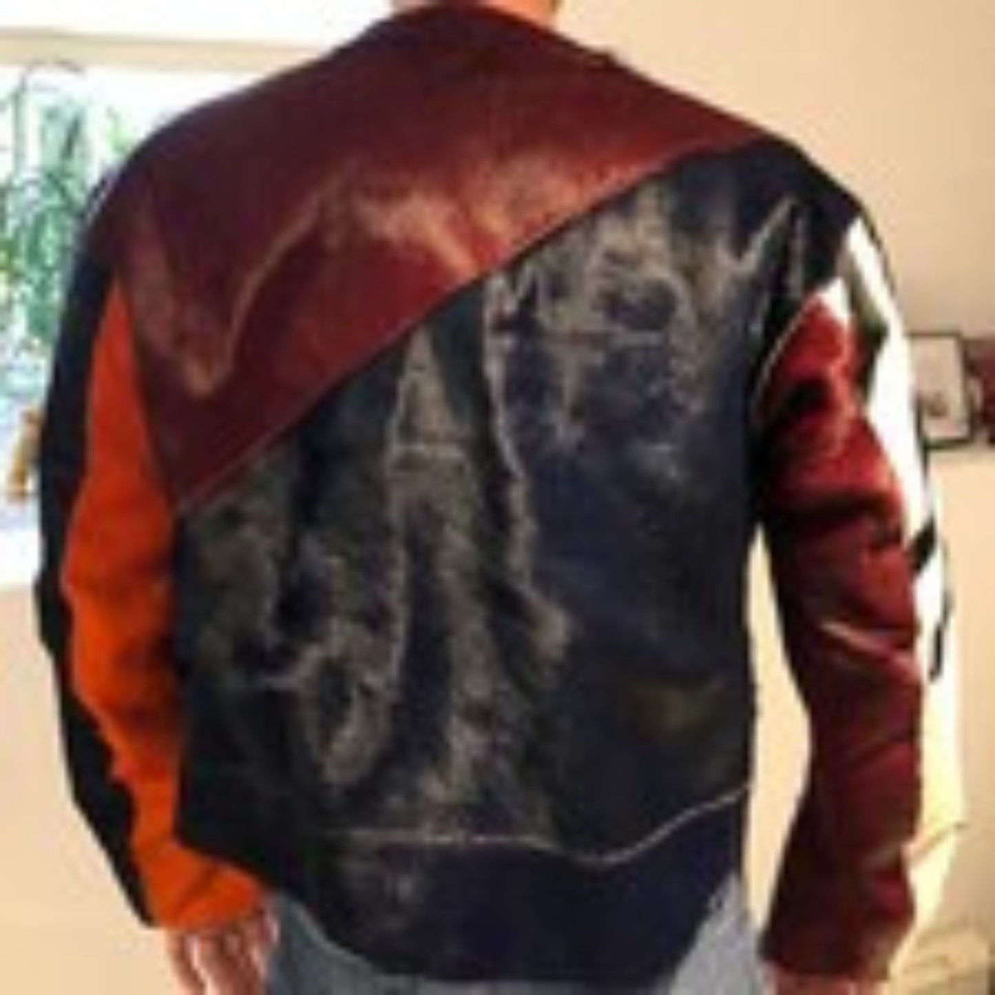 Cowhide Hair On Dye Color Jacket Men's