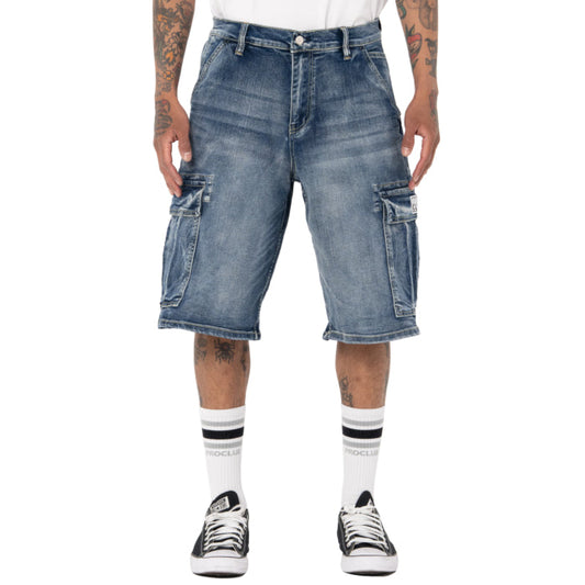 Pro Club Men's Heavyweight Baggy Fit Denim Cargo Short