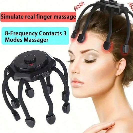 360 Degree Cordless Relaxing Head Massager