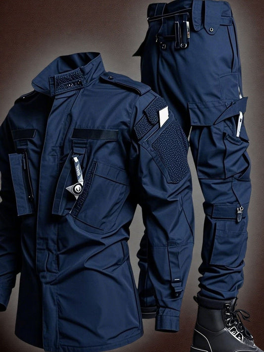 Men's Tactical Combat Jacket And Pant Set Ripstop Military Uniform Outdoor Hunting Paintball Airsoft Casual Clothes, Mechanic, Technician, And Construction Worker Suits, Outdoor Work Pants, Work Uniforms, Military Outfit for
