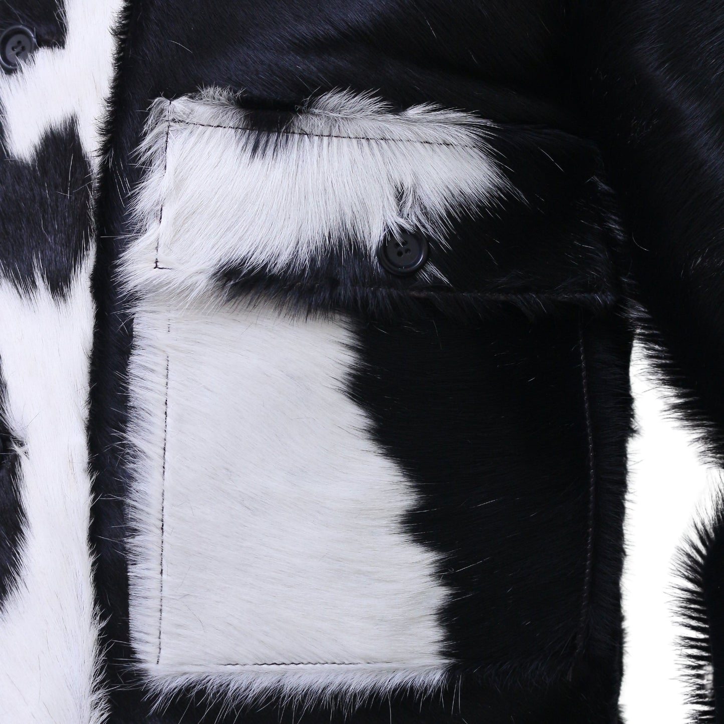 Men’s Statement Cow Print Jacket – Real Hair-On Cowhide