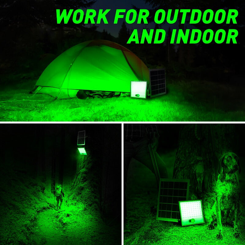 Solar Green Floodlight for Night Hunting -10,000 lumens